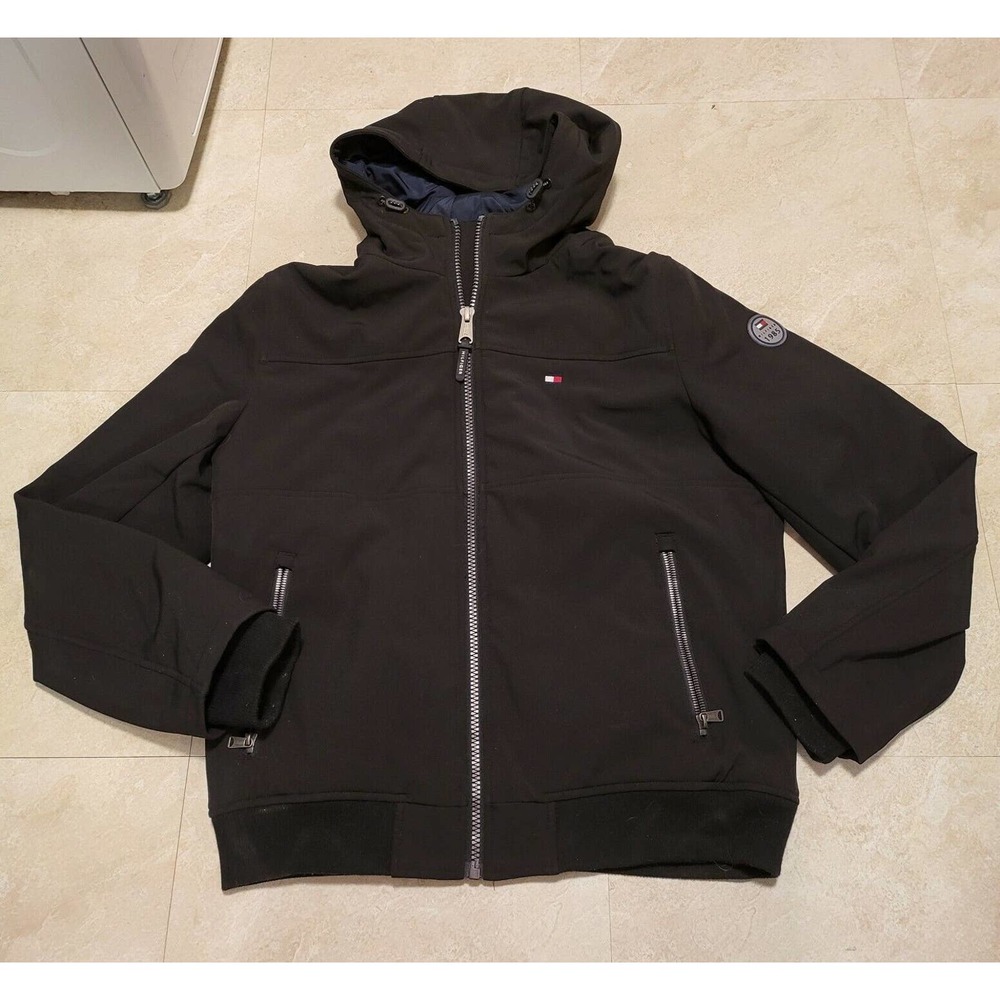 Tommy Hilfiger Mens Full Zip Black Jacket Size L‎ Large